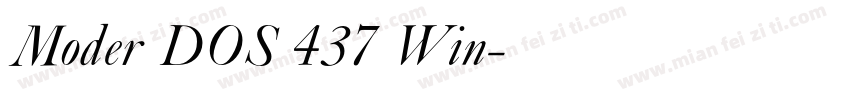 Moder DOS 437 Win字体转换